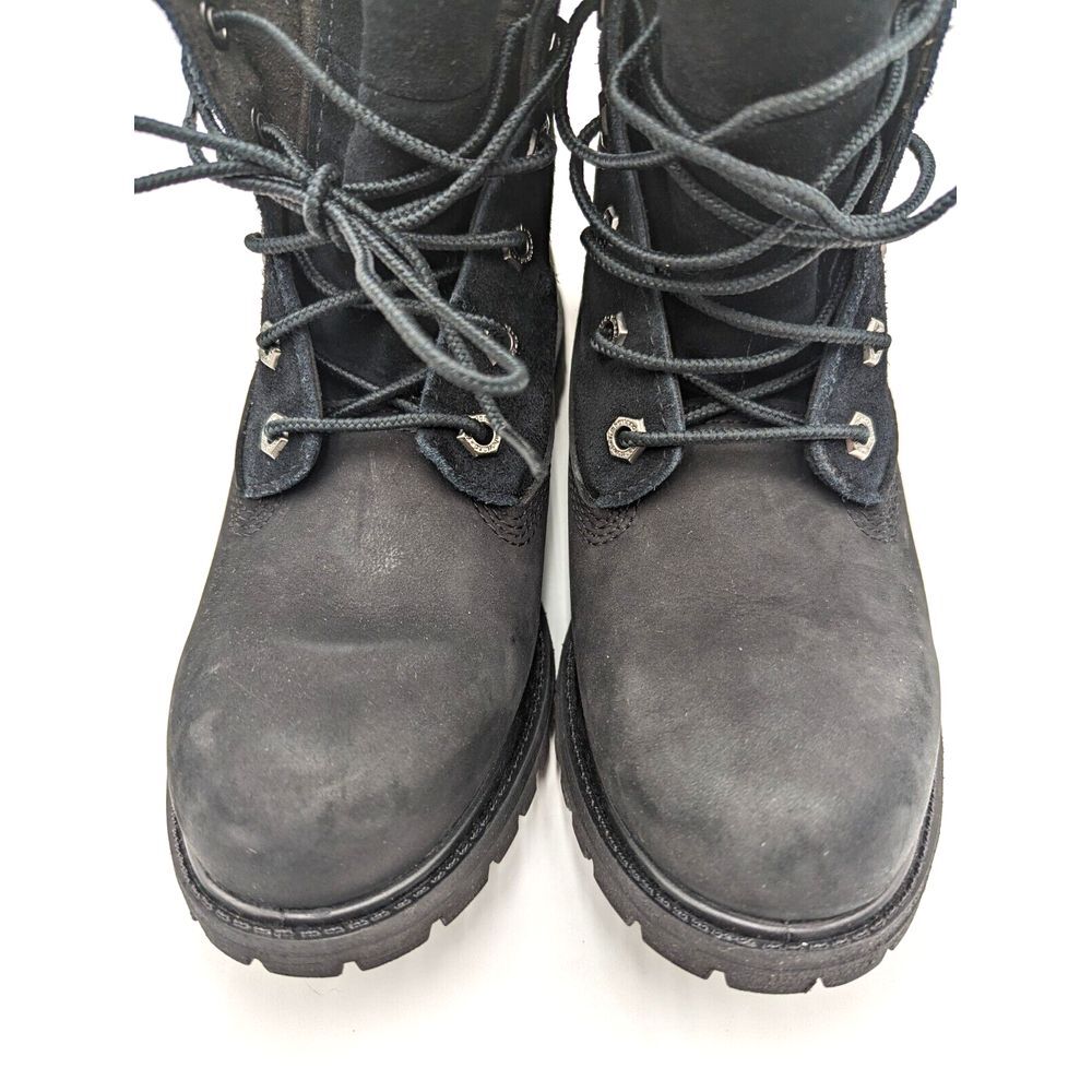 Timberland Authentic Women Waterproof Fleece Fold Down Boot Black Leather US 6.5 - Picture 15 of 15